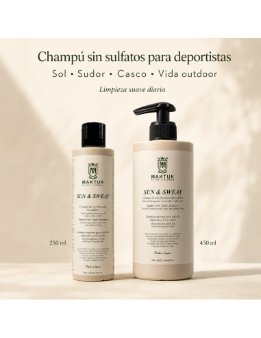 Champú sin sulfatos SUN & SWEAT 450 ml | MAKTUK