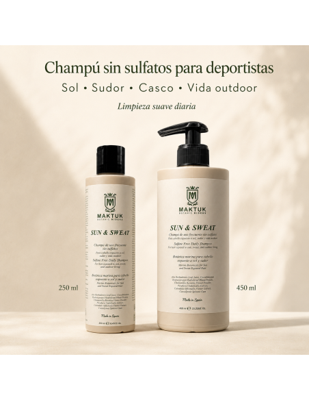 Champú sin sulfatos SUN & SWEAT 450 ml | MAKTUK
